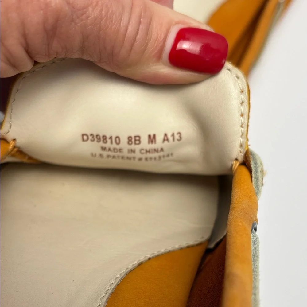 Cole Haan Women’s Sz8m Yellow/Orange Nubuck Leather Suede‎ Loafers #0259